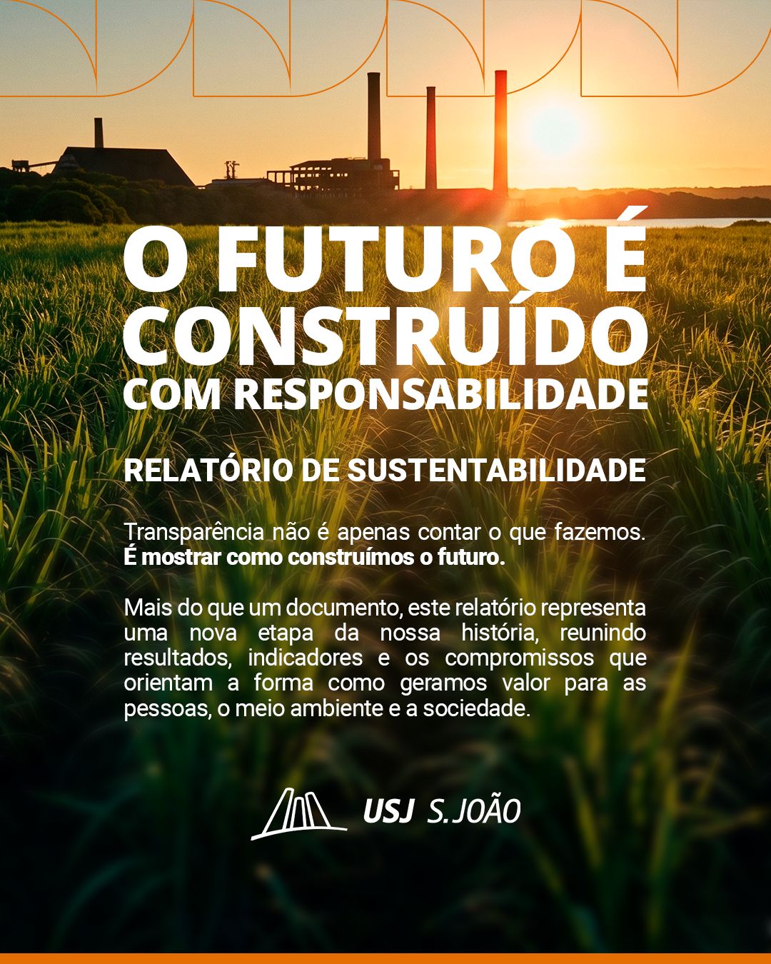 Capa do Relatório de Sustentabilidade da USJ